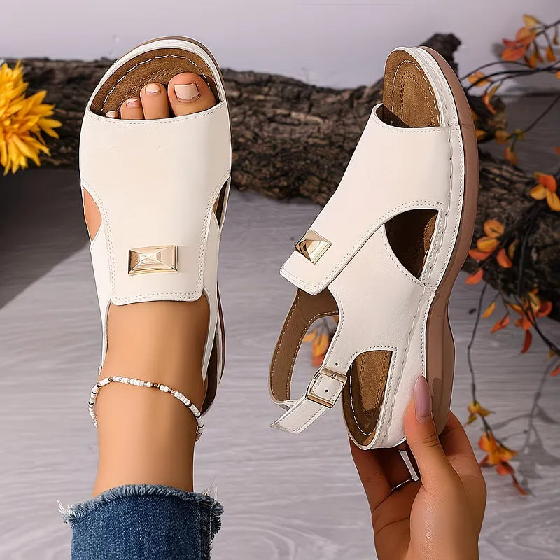 Damen Keilsandalen Mit Verstellbarer Schnalle