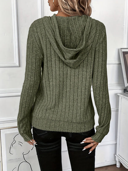 Bequemer Damenpullover mit Kapuze für vielseitige Outfits