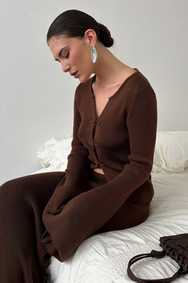 Modisches Maxirock-Set aus Strick für stilvolle Looks