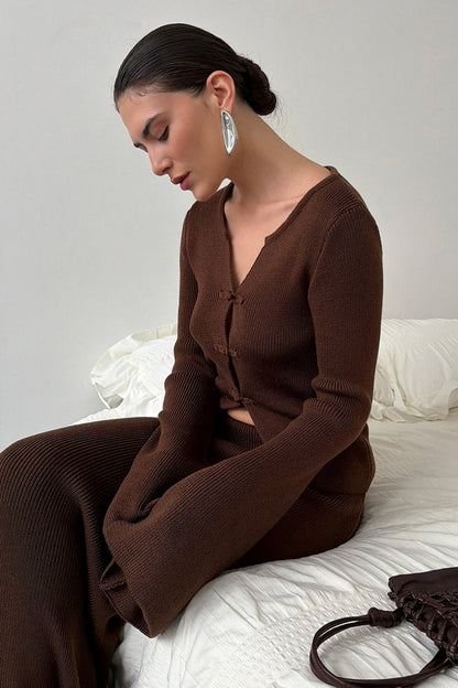 Modisches Maxirock-Set aus Strick für stilvolle Looks