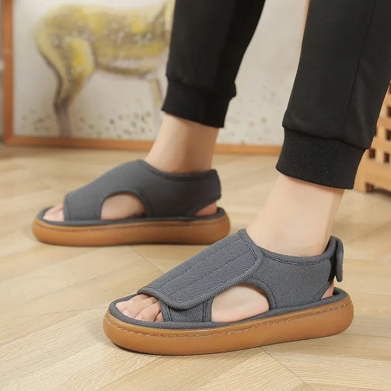 Damen Sandalen mit offenem Design und rutschfester Laufsohle