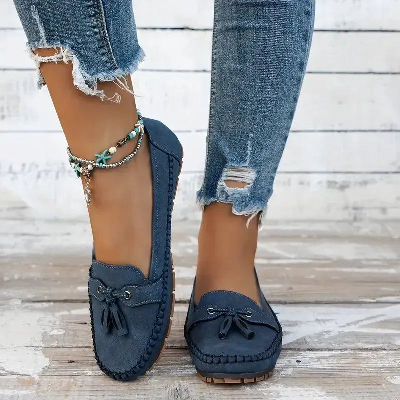 Damen Slipper mit weicher Form und eleganter Schleife