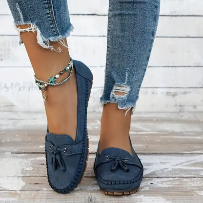 Damen Slipper mit weicher Form und eleganter Schleife
