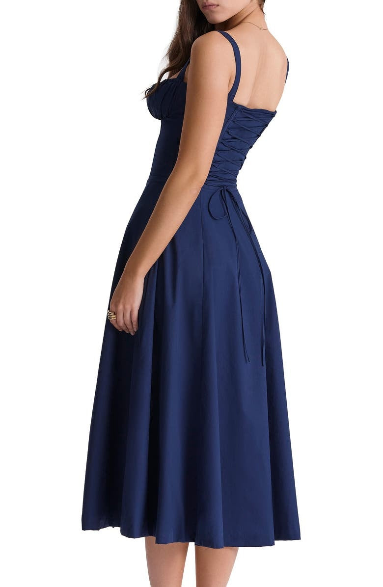 Florales Bustier-Midriff-Cutout-Bodycon-Kleid