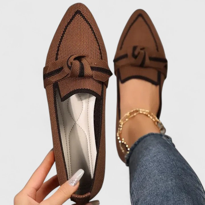 Damen Loafer In Strickoptik Mit Spitze Form