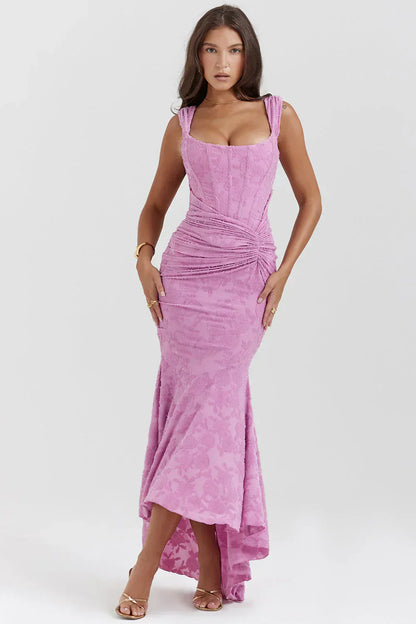 Damen Maxikleid Figurbetont Luftig Elegant