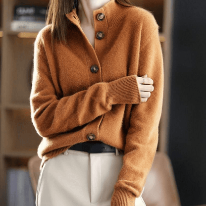 Cozy cashmere knit cardigan sweater 