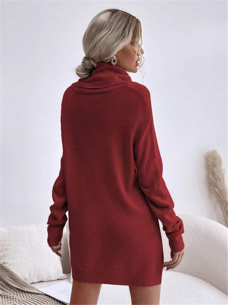 Damen-Strickkleid als vielseitiger Look für Alltag und Büro
