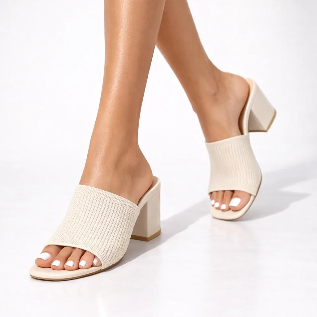 Damen Pumps Mit Blockabsatz Und Weichem Obermaterial