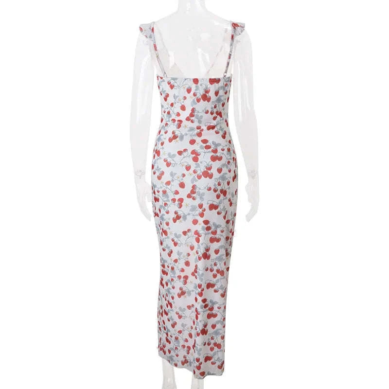 Florales Maxikleid mit tiefem Rückenausschnitt für den Sommer