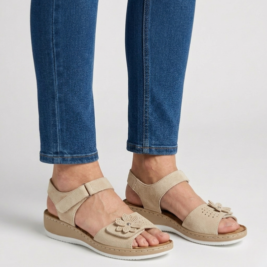 Damen Bequeme Sandalen mit Blumenmuster