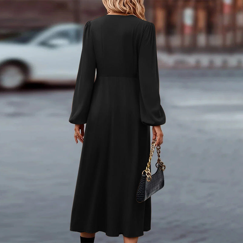 Langärmliges Kleid für Damen, passend für Büro und Alltag
