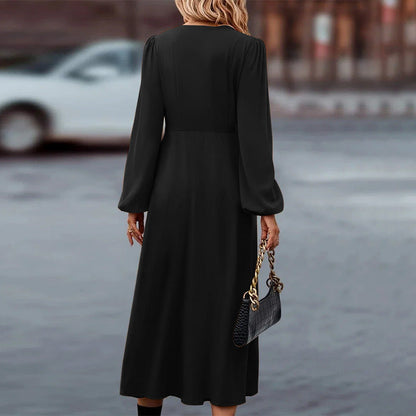 Langärmliges Kleid für Damen, passend für Büro und Alltag