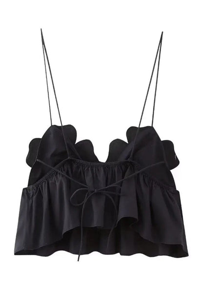 Damen Schwarzes Ärmelloses Arabella Top