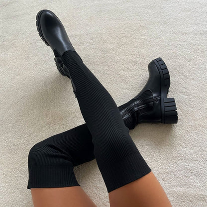 Stretchstiefel Mit Anpassungsfähiger Passform