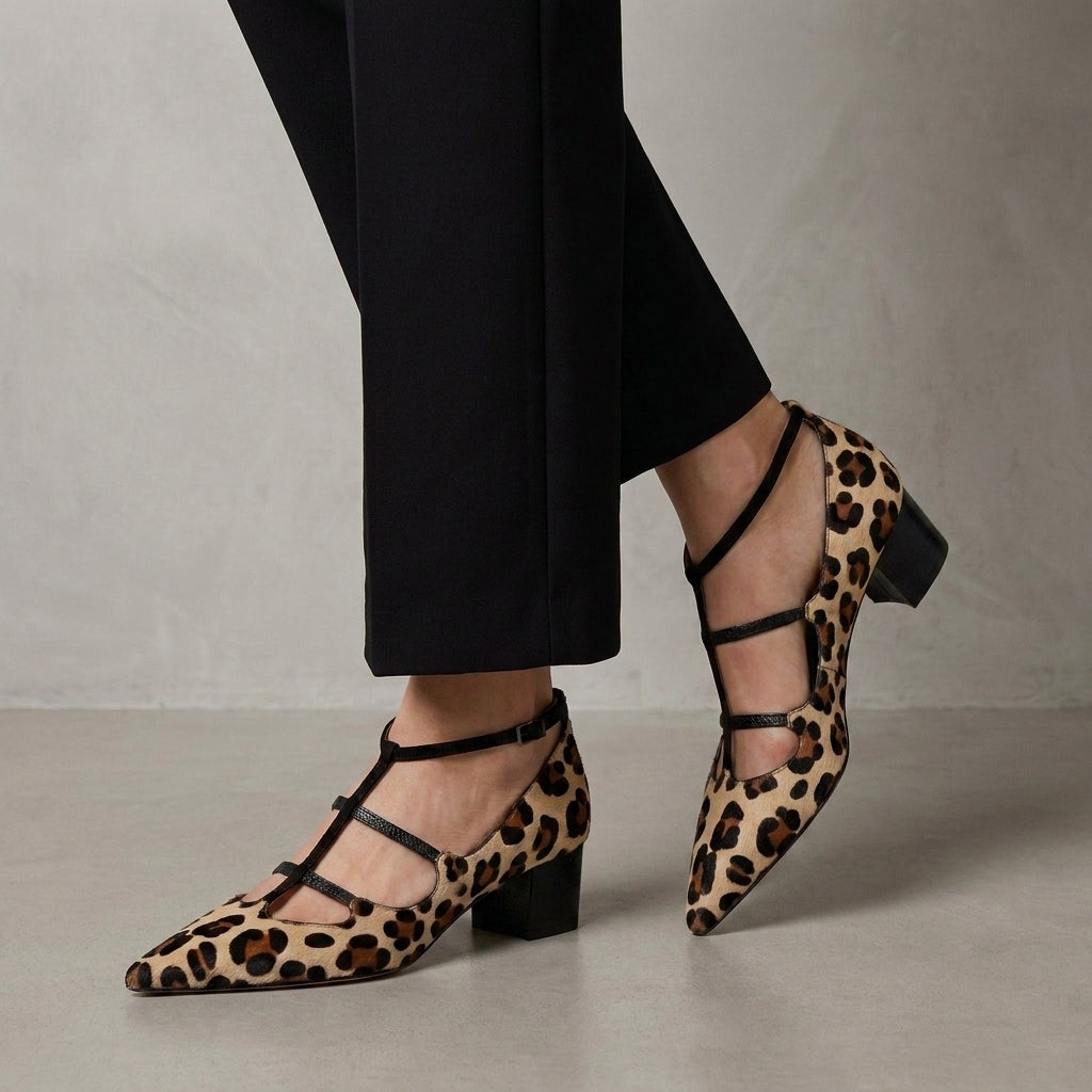 Damen Pumps Aus Velourslederimitat Mit Spitzer Kappe
