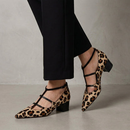 Damen Pumps Aus Velourslederimitat Mit Spitzer Kappe