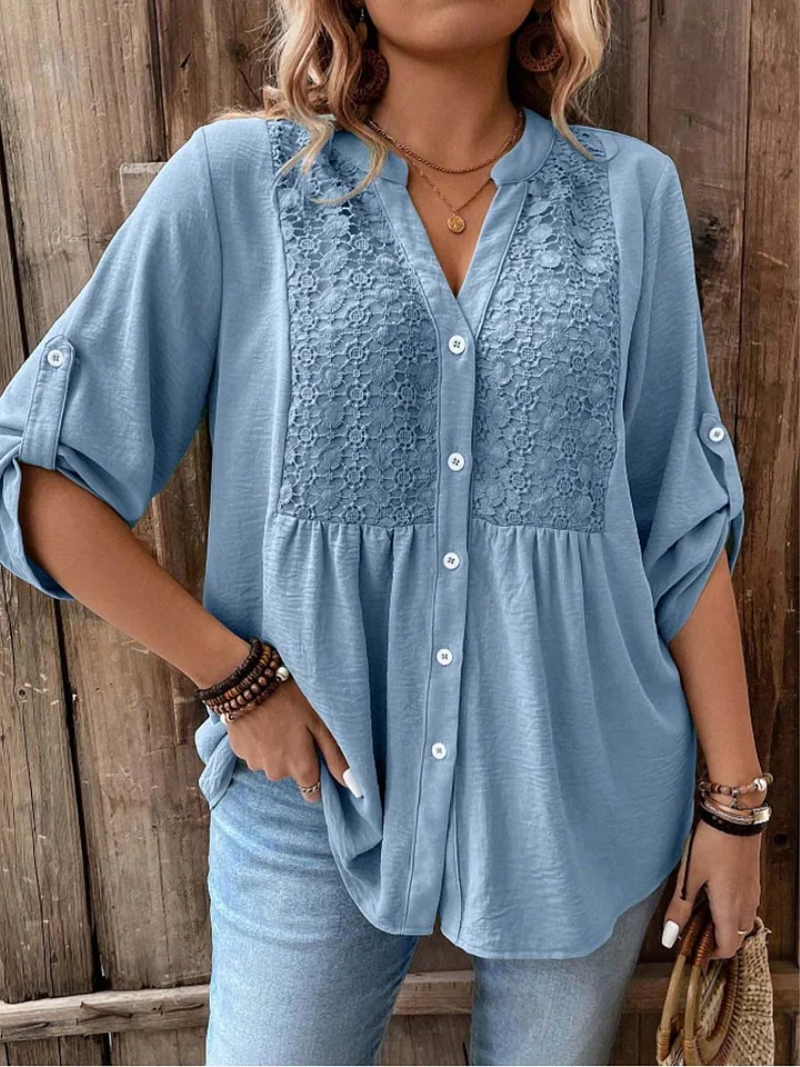 Adara™ - Elegante Bluse mit V-Ausschnitt