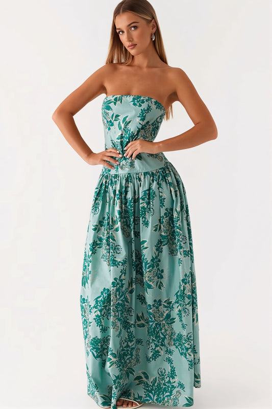 Damen-Maxikleid mit Print und figurbetonter Bodycon-Passform