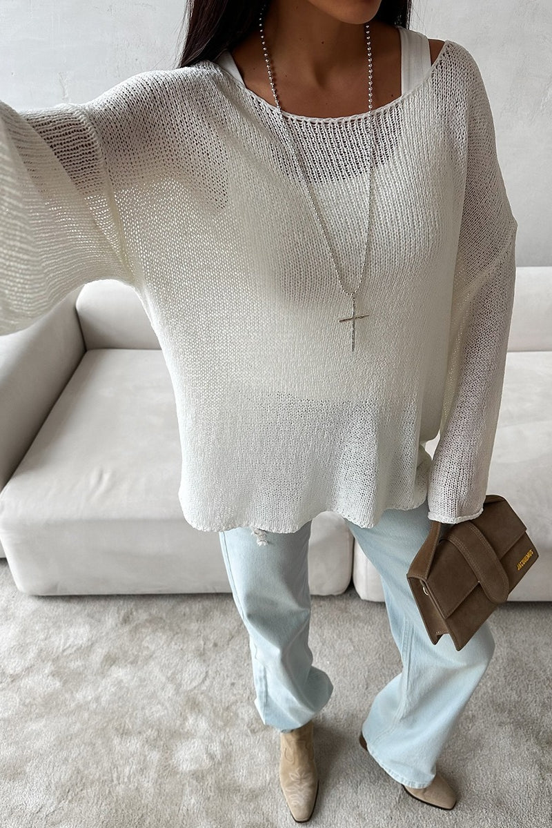 Damenpullover aus Lochstrick für stilvolle und lässige Outfits