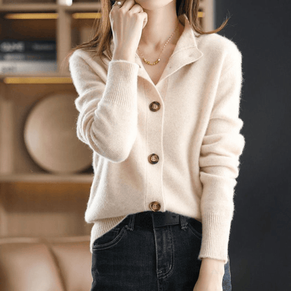 Cozy cashmere knit cardigan sweater 