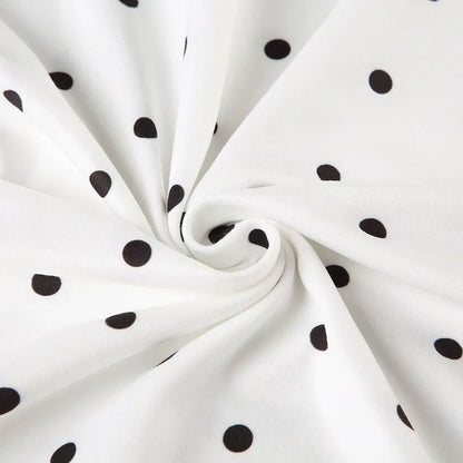 Ärmelloses langes Kleid mit Polka-Dots