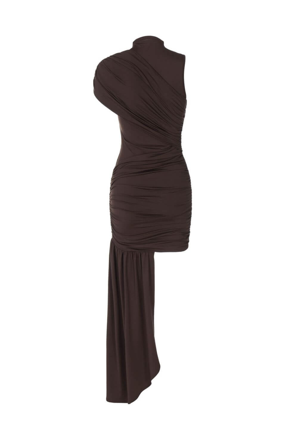 Asymmetrisches Drapiertes Ein-Schulter-Kurzkleid