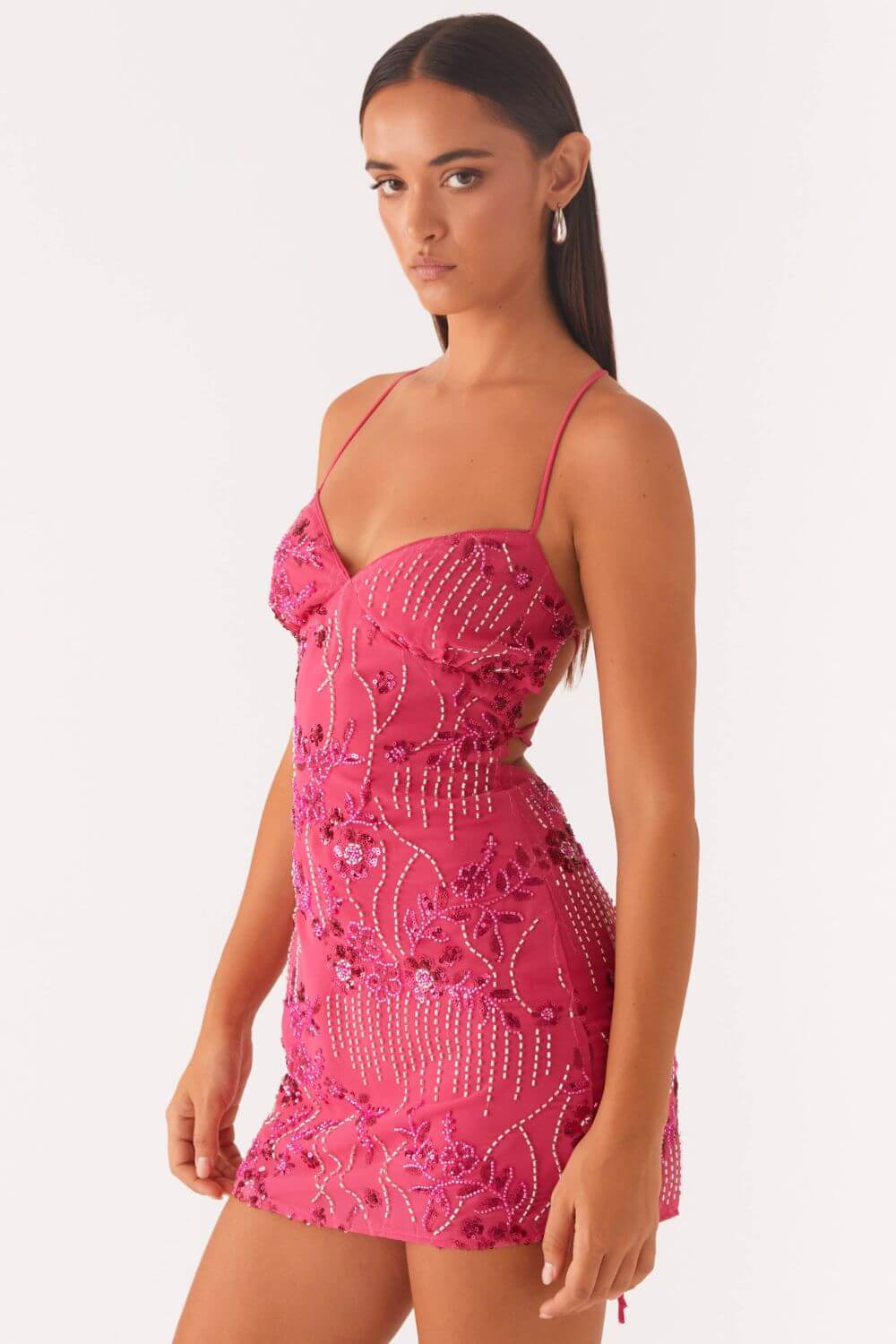 Paillettengeschmücktes kurzes Kleid