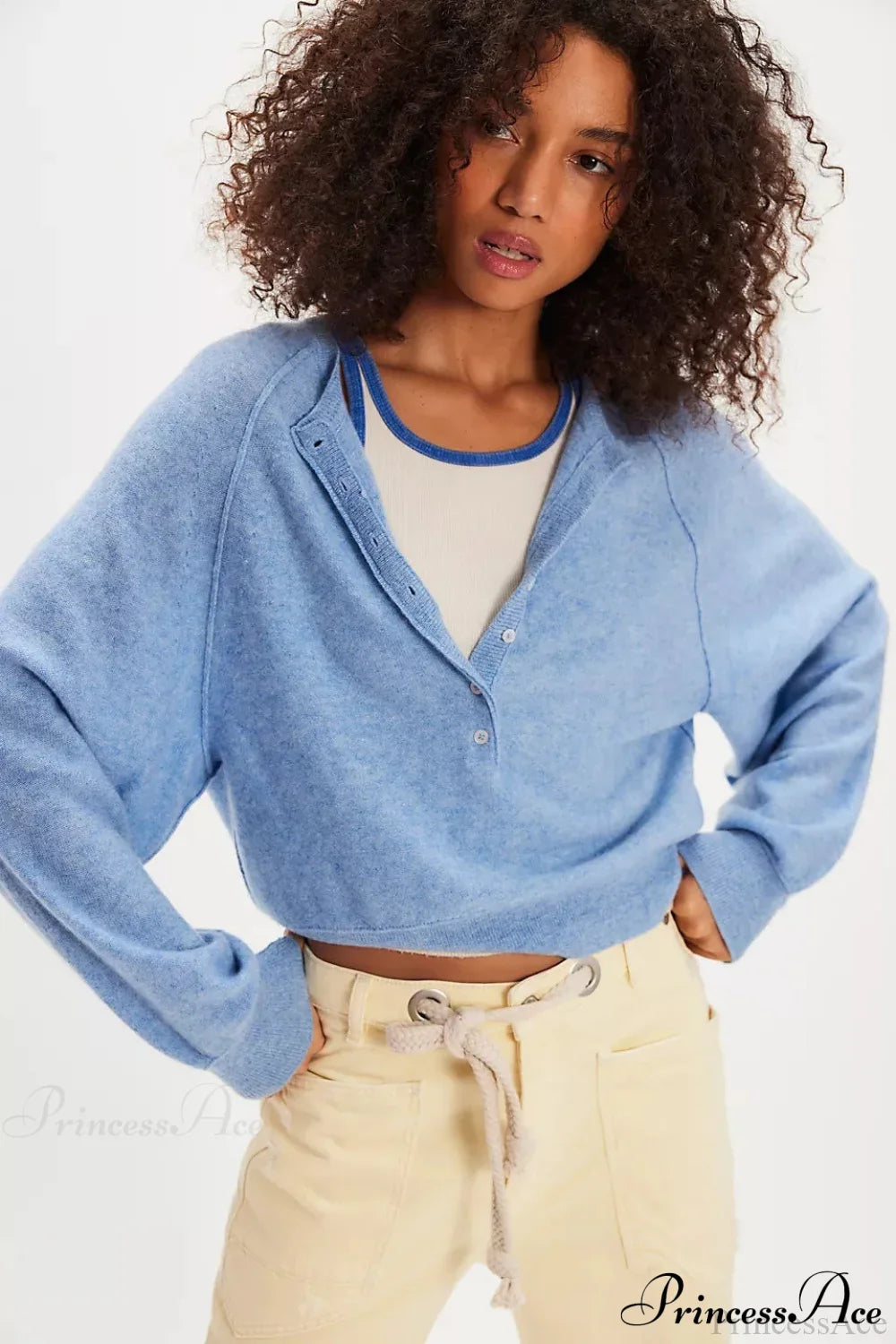 Damen Strickpullover Mit V Ausschnitt Und Lockerer Passform
