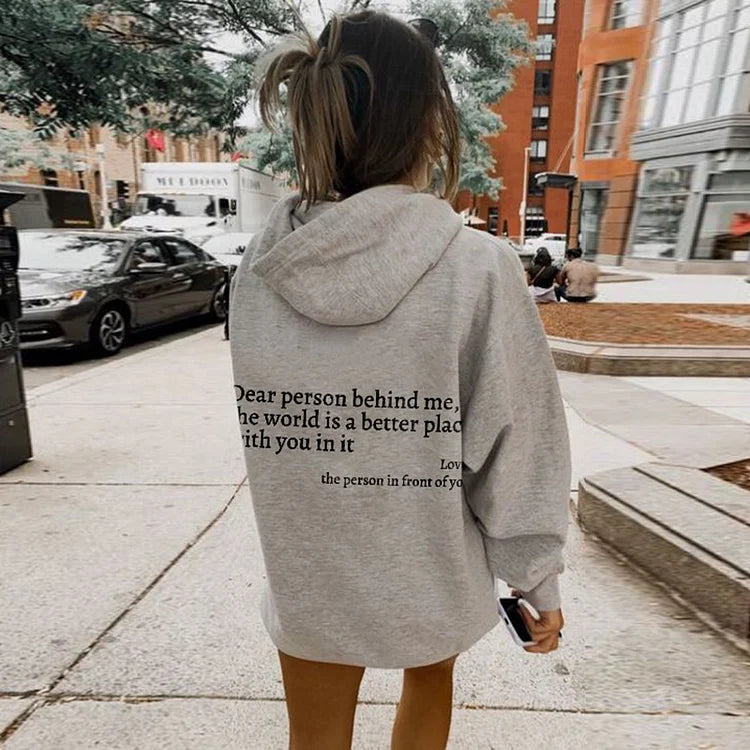 Liebe Person hinter mir Unisex Hoodie [Letzter Tag Rabatt]