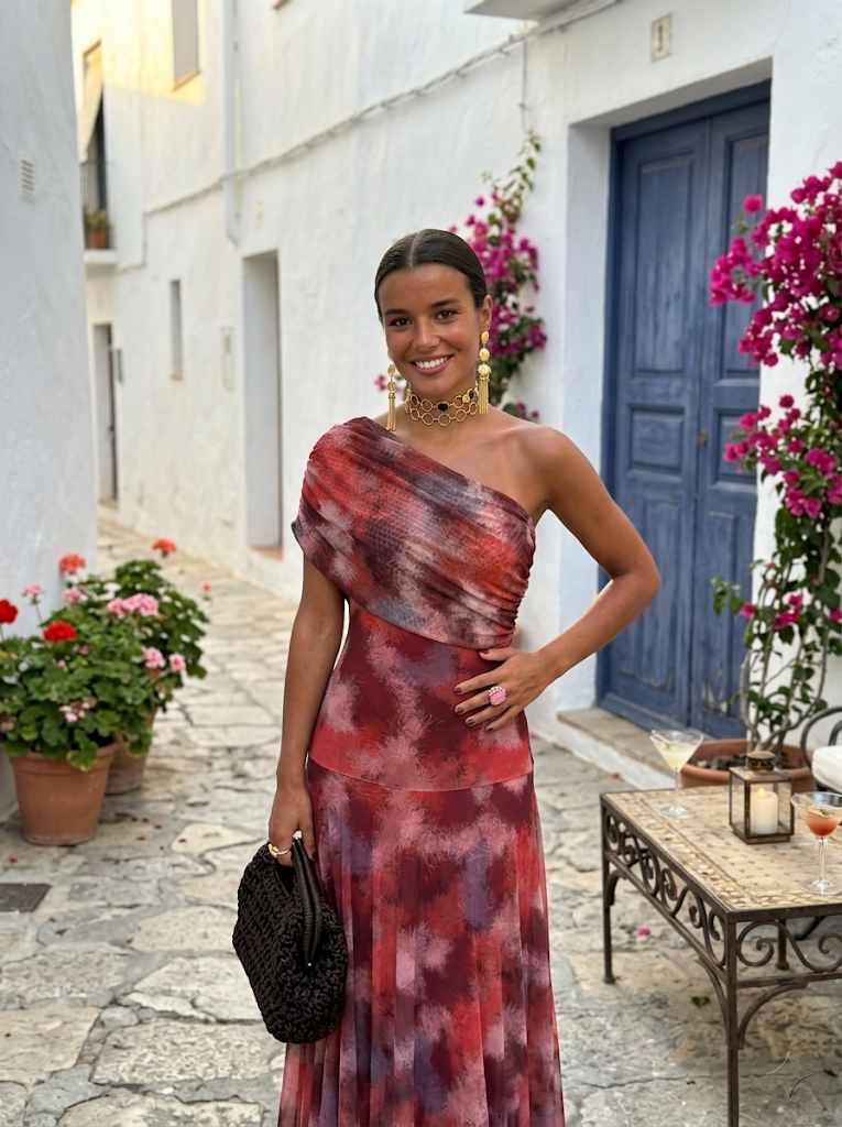 Langes festliches Damenkleid mit schlichtem, edlem Design