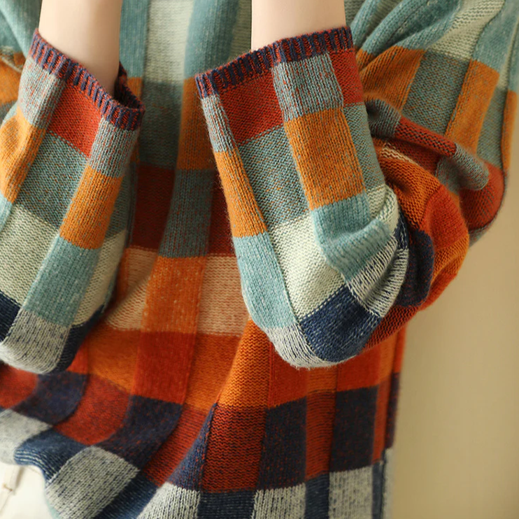 Lia™ | Patchwork turtleneck sweater