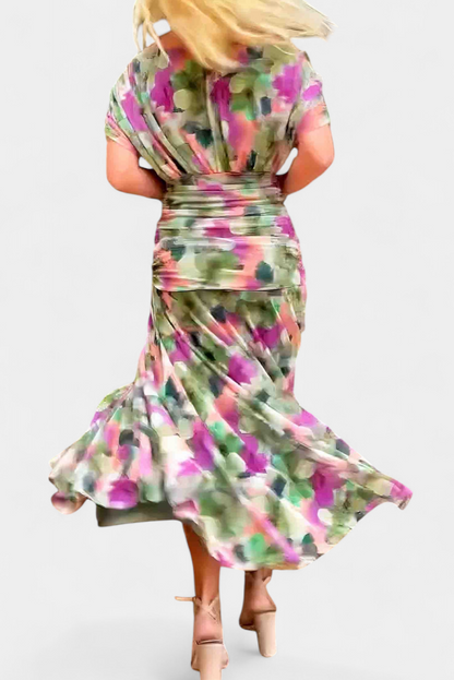 Damen-Maxikleid mit Blumenmotiv für Alltag und besondere Anlässe
