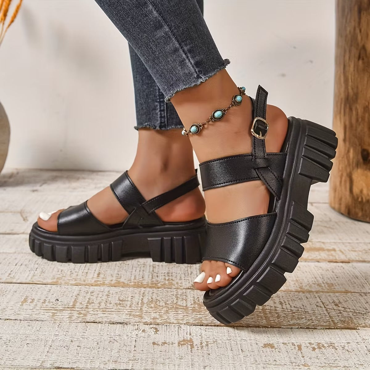 Damen-Keilsandalen mit komfortabler Passform für den Sommer