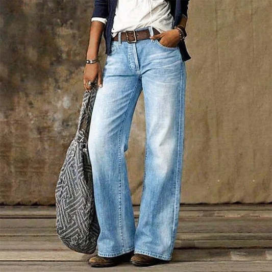 Damen Wide Leg Jeans aus Denim in weiter Passform für Freizeitlooks