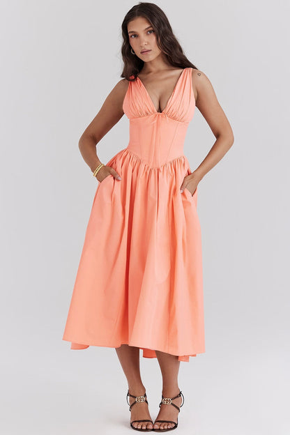 Damen Midikleid Mit Blumenprint In Relaxed Fit