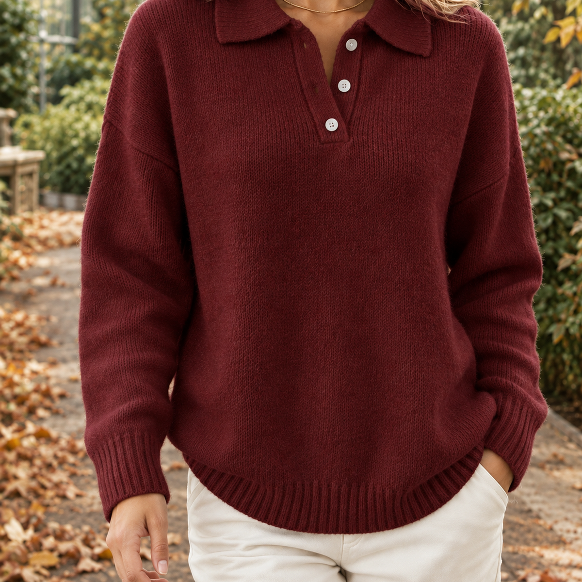 Strickpullover Mit Polokragen Im Relaxed Fit