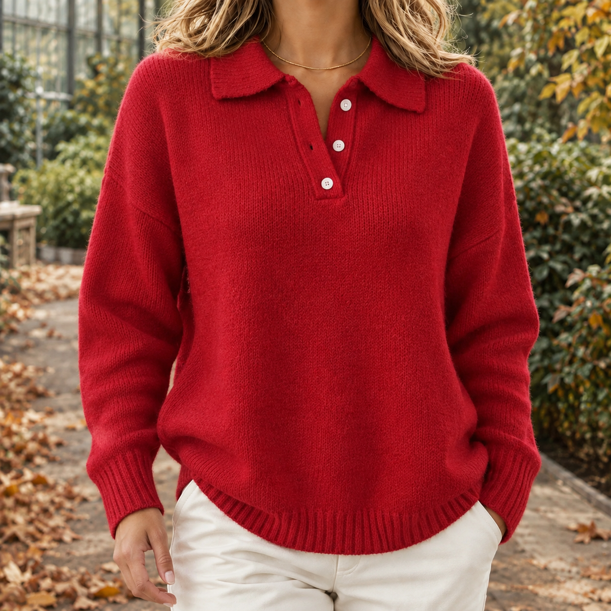 Strickpullover Mit Polokragen Im Relaxed Fit