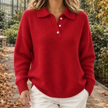 Strickpullover Mit Polokragen Im Relaxed Fit
