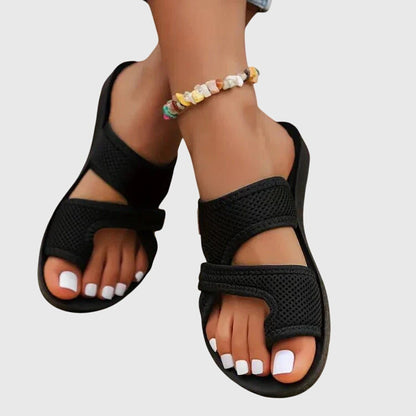 Damen Sandalen mit konturiertem Fußbett von vorne