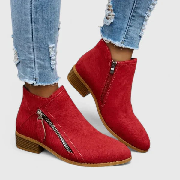 Damen Stiefeletten in Frontalansicht mit geschlossenem Schaft