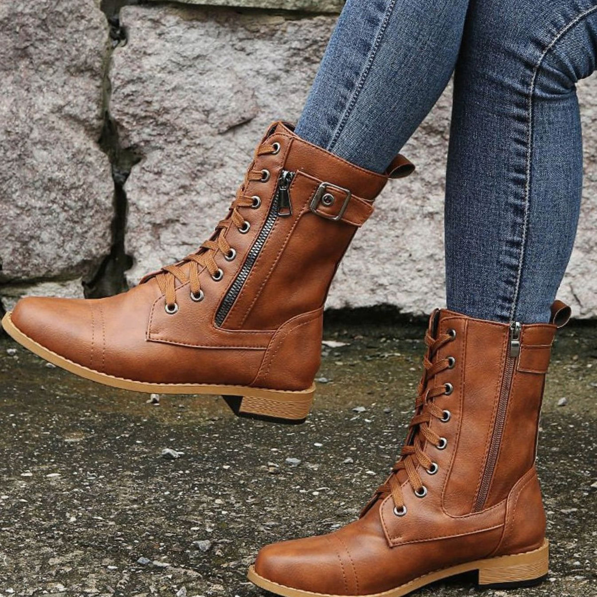 Damen-Schnürboots in der Rückansicht