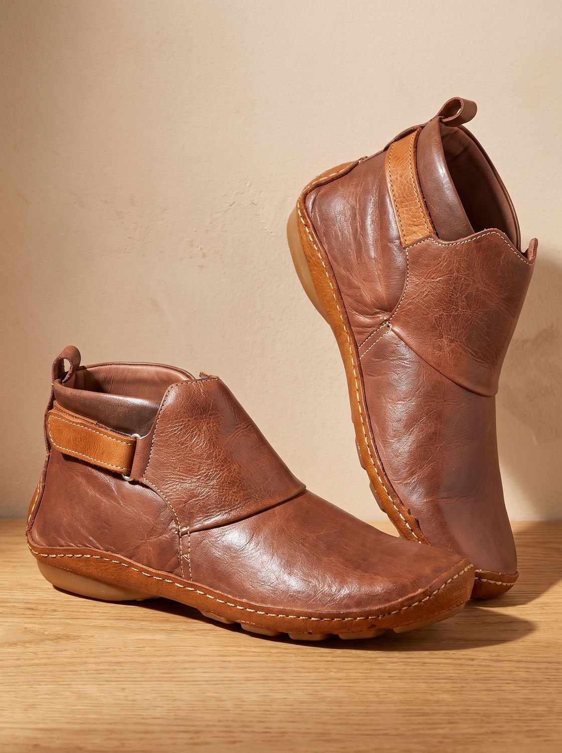Damen Orthopädische Slip On Stiefeletten