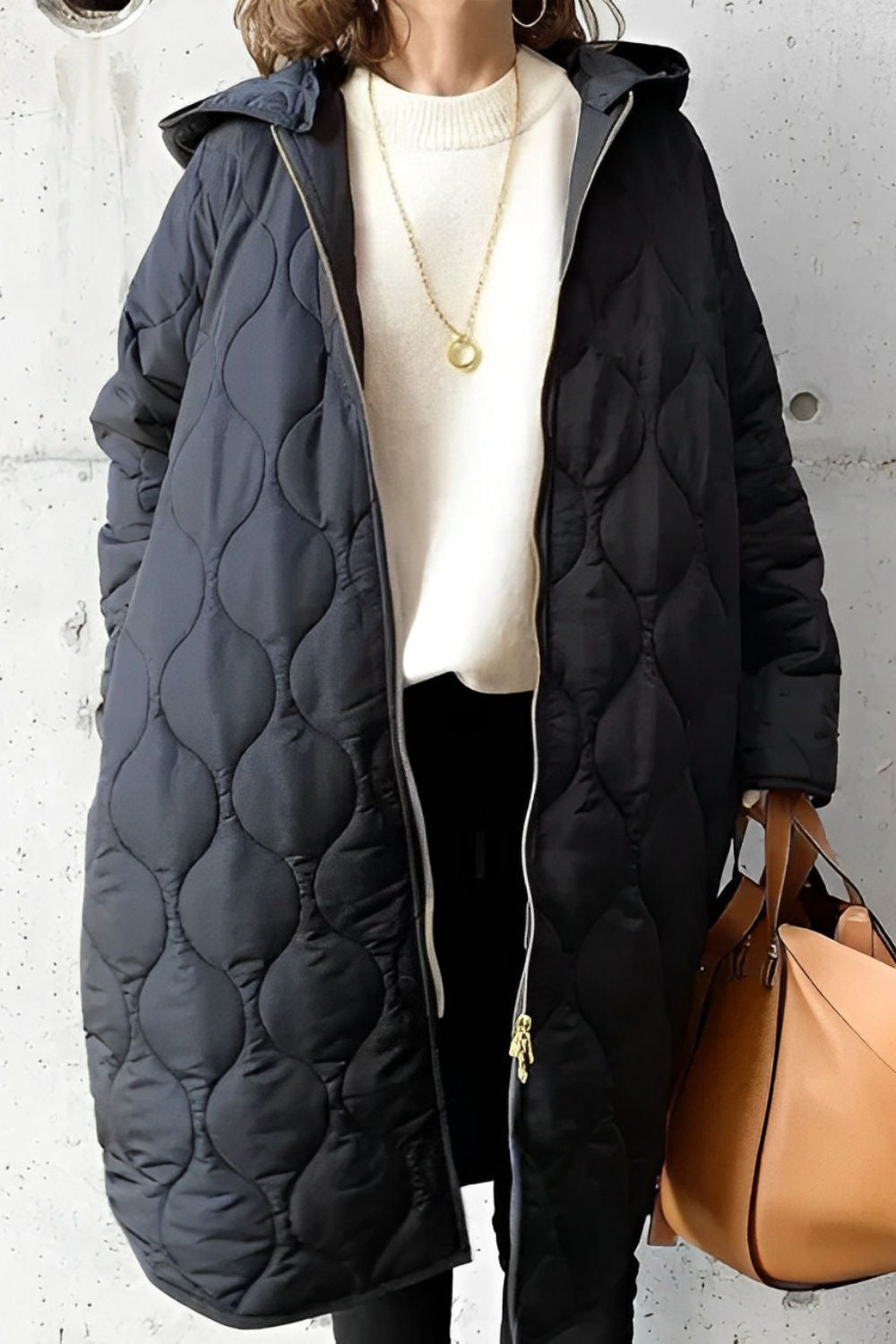 Neu Lässiger Parka-Mantel mit Kapuze aus Argyle [Letzter Tag Rabatt]