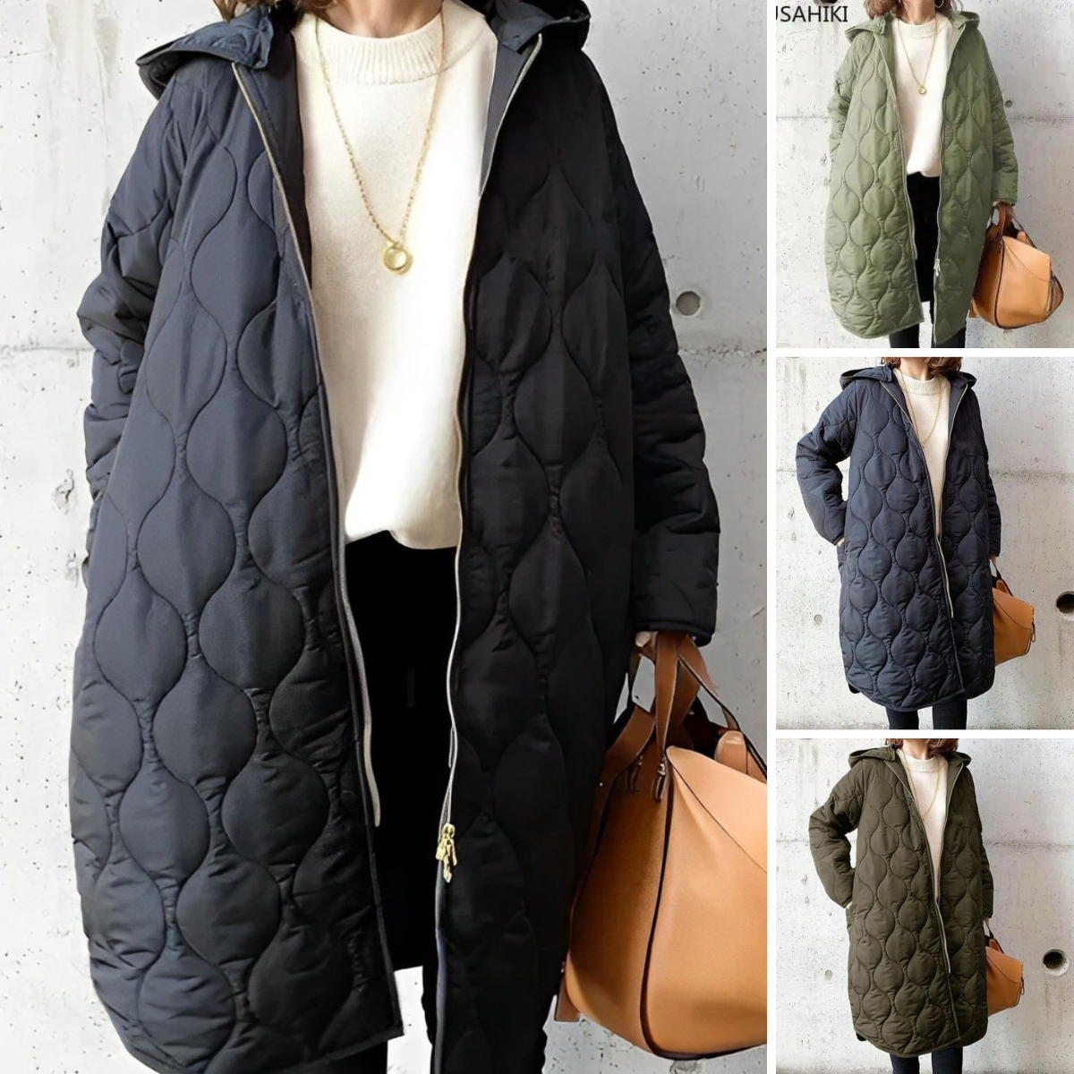 Neu Lässiger Parka-Mantel mit Kapuze aus Argyle [Letzter Tag Rabatt]