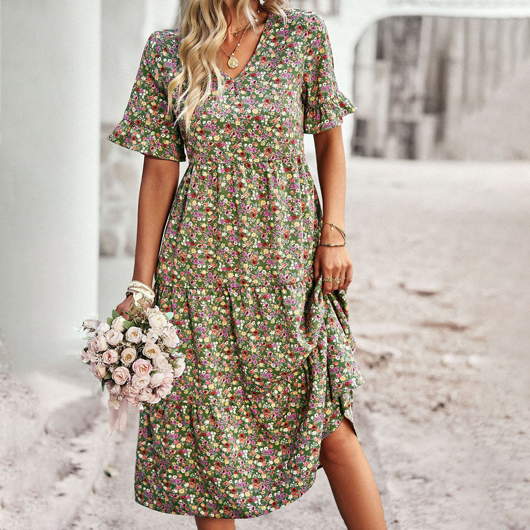 Elegantes geblümtes Minikleid für Frauen