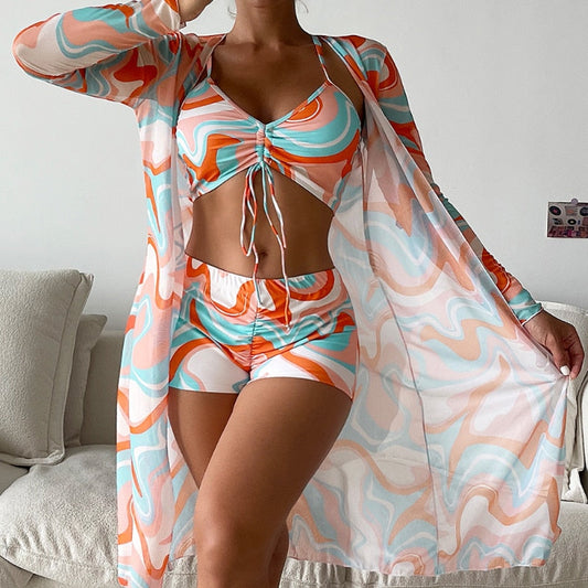 Dreiteiliger Badeanzug mit hoher Taille für Frauen [Letzter Tag Rabatt}
