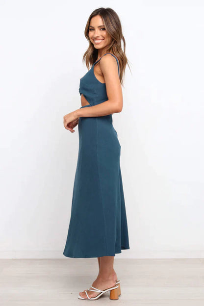 Midi-kleid Im Wickel-Stil