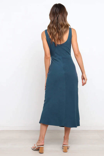 Midi-kleid Im Wickel-Stil